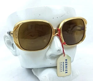 Art Deco 50s Sunglasses 1950s France Golden Shades Candy Square Frame Mint - Picture 1 of 15