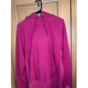 Vintage Burgundy champion Spellout Reverse Weave Hoodie - Picture 1 of 3