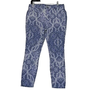 NYDJ for Chico's Jeans Size 10  Flawless Contour Paisley/Scroll Skinny Ankle - Picture 1 of 13