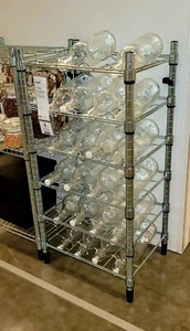 IKEA OMAR Bottle shelving unit, galvanized, 18 1/8x14x37" Holds 24 bottles - Picture 1 of 3