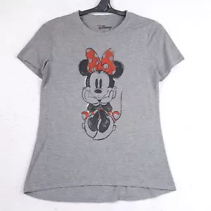 Disney Minnie Mouse Camisa Mujer S Gris Estampado Gráfico Camiseta Mangas Cortas - Imagen 1 de 11