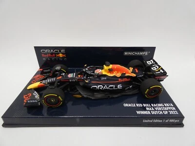 Oracle Rosso Bull Corsa RB18 Max Verstappen #1 Dutch Gp 2022 MINICHAMPS 1/43 F1 - Immagine 1 di 3