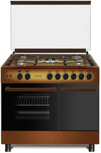 Cucina da 90x60 MARRONE Lar.El forno a GAS con vano porta bombola 5 fuochi a - Foto 1 di 4
