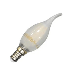 Bombilla LED Filamento E14 Vela Cola 4W 2700K° Cristal Mate - Foto 1 di 1