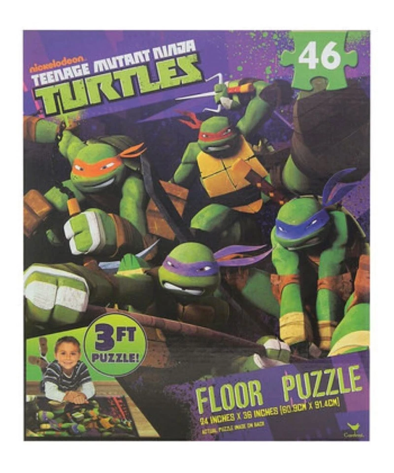 Rompecabezas de piso coleccionable Teenage Ninja Turtles 46 piezas gigante 2 pies X 3 pies NUEVO Foto 1 de 1