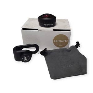 Objectif Lemuro 8 mm Fisheye avec clip iPhone photographie iPhone appareil photo Android noir - Photo 1 sur 6