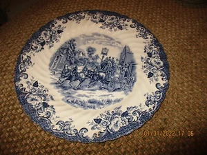 "Plato de cena Johnson Bros England Coaching Scenes 9-3/4"" borde festoneado" - Imagen 1 de 3