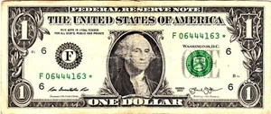 $1 2013 Short Run STAR NOTE (250000) F06444163* - Picture 1 of 1