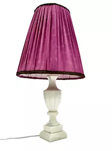 Mid 20th Century Vintage White Marble Table Lamp - Picture 1 of 5