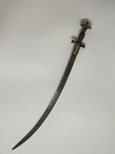 Antique Vintage Sword Tulwar Poniard Handmade Dirk Cleaver Old Rare Collectible - Picture 1 of 10