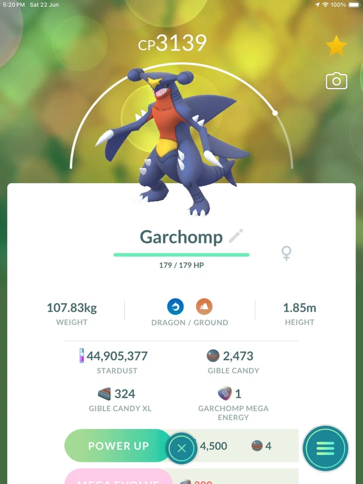 Pokemon Garchomp Go Meta Pokemon ( Chance For Lucky) - Image 1 of 1