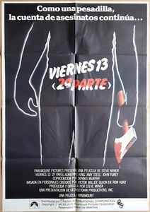 1981 Friday the 13th Part 2 ORIGINAL Spain '81 POSTER Iconic horror slasher - Foto 1 di 3