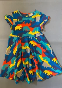 Skaterkleid Kurzarm Alter 6-7 Jahre Camouflage Bär Multi Print Jersey Piccalilly - Bild 1 von 4