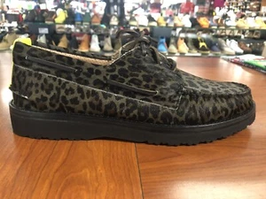 Sperry Top-Sider Men's Size 7 STS22875 Brown Black Vibram Leopard Boat Shoes  - Picture 1 of 6