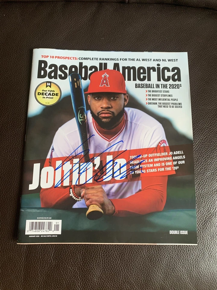 Jo Adell Signed Baseball America Magazine Los Angeles Angels Top Prospect - Image 1 of 1