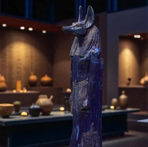 Altägyptische Antiquitäten seltene antike pharaonische Statue des ägyptischen Gottes Anubis - Bild 1 von 10