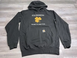 Carhartt x Guinness LIMITED EDITION Graphic Sweatshirt Black Hoodie Adult Size S - Picture 1 of 7