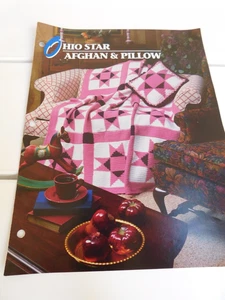 CROCHET Annie Afghan Quilt Club “Ohio Star” Pattern Pamphlet Pillow Free Ship - Picture 1 of 3