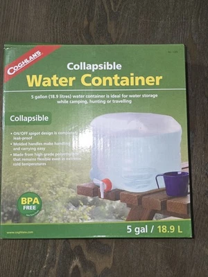 Coghlan's 5 галлонов складной контейнер для воды для кемпинга и пикников - Изображение 1 из 3