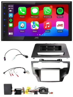 JVC Bluetooth 2DIN Lenkrad DAB USB Autoradio für BMW X5 X6 E70 E71 07-13 Verstär - Bild 1 von 4