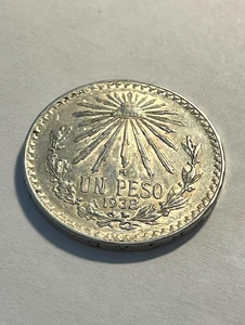 1938 Mexico 1 Peso/Silver/XF #16802-2 - Picture 1 of 2