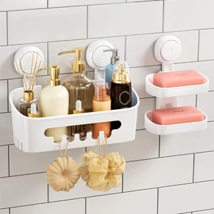 Shower Caddy Suction Cup Storage Basket - Picture 1 of 7