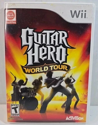 Guitar Hero: World Tour (Nintendo Wii, 2008) Complete CIB Tested  - Image 1 of 4