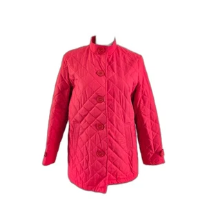 Jones NY Sport Quilted Jacket Woman XL Coral 100% Cotton - Picture 1 of 9