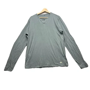 Vuori Hemd Herren Large? Grün Henley Langarm Pima 1/4 Knopf Ellenbogenschützer - Bild 1 von 11