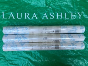 Laura Ashley Lilac Cobalt Wallpaper -3 ROLLS- Batch W078017-A/1 Free Postage - Picture 1 of 6