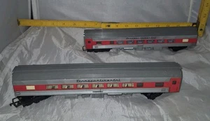 Tri-ang Red and Silver Transcontinental 70831 Passenger & Diner car HO train - Bild 1 von 6