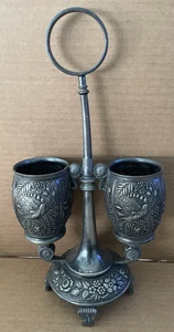 Vintage MERIDEN & COMPANY Gewürzbehälter Halter mit vier Plattengriff VÖGEL - Bild 1 von 17