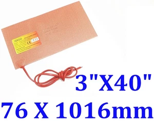 3" X 40"  76 X 1016mm 600W JSR CEUL Silicone Rubber Heating Blanket Factory Sale - Picture 1 of 12