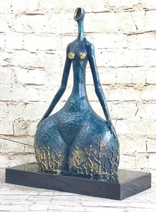 FERNANDO BOTERO TRIBUTE - BRONZE SCULPTURE - BELLA DONNA II : DANCING WOMAN GIFT - Picture 1 of 10