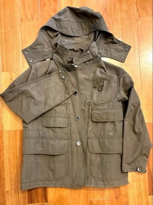 Engineered Garments 2way Field Parka Jacket Khaki Detachable Hood #EK ZFA - Image 1 of 4