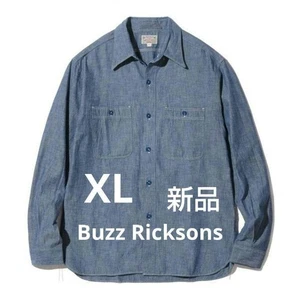 Buzz Rickson's Chambray Long Sleeve Work Shirt Blue XL Used - Picture 1 of 5