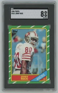 1986 Topps Jerry Rice Rookie SGC 8 San Francisco 49ers #161 - Picture 1 of 2