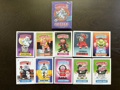 Horrorible Kids Spookala Complete 9 Card Set, Wrapper& Auto 2025 Mark Pingitore - Image 1 of 3