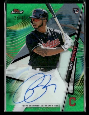 2020 Finest Finest Autographs Green Ref /99 #FA-BBR Bobby Bradley Indians - Image 1 of 2