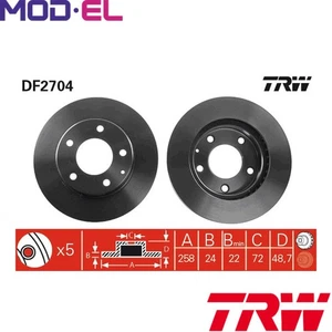 2x BRAKE DISC DF2704 FOR MAZDA 626/V/Station/Wagon/Hatchback/IV MX-6 PREMACY - Picture 1 of 18