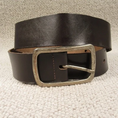 Cinturón charol talla 36 grande marrón liso vintage Foto 1 de 4
