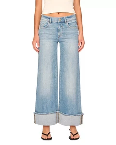 Pantalones de mezclilla para mujer DL1961 talla 27 Hepburn pierna ancha invierno blanco - Imagen 1 de 5