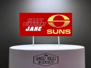 Personalised Gold Coast Suns AFL Cake Topper - (made to order) - Bild 1 von 2