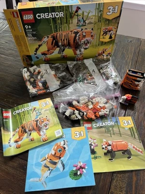 LEGO Creator 3 in 1 Majestic Tiger Building Set - 31129 - Incomplete Parts - Image 1 of 3