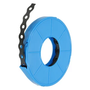 0.67 Inch x 33 ft 0.6mm Thickness Galvanized Pipe Strap, Black/Blue - Picture 1 of 5