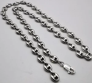 Hermosa cadena de joyería vintage para mujer y hombre de plata de ley 925, firmada 44,09 g - Imagen 1 de 8