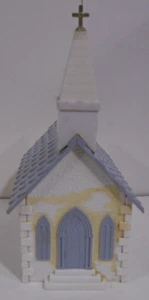 VINTAGE BACHMANN PLASTICVILLE O-S SCALE CHURCH FULLY ASSEMBLED NEEDS REPAINTING - Picture 1 of 4
