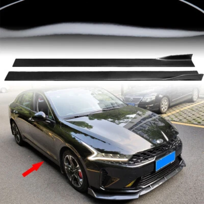 KIT DE CARROCERÍA ALERÓN DIVISOR LABIO FALDA LATERAL NEGRO BRILLANTE PARA KIA K5 2021 2022 Foto 1 de 4