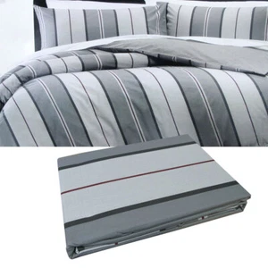 225TC Tristan Polyester Cotton Grey/Charcoal Quilt Cover Set Double - Picture 1 of 2