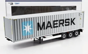 MODELLISMO CAMION STATICO SOLIDO ACCESSORI CONTAINER RIMORCHIO MAERSK SCALA 1/24 - Foto 1 di 6